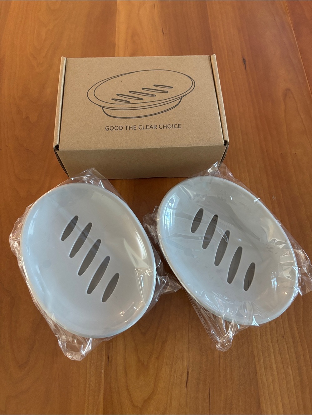 Free with $30 purchase Gray Oval Soap Dish Set - 2 Pack
